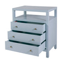 Nora 28 in. W Rectangular Wood 3 Drawer Tall Nightstand with Open Shelf on Top by Butler Specialty Company