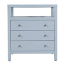 Nora 28 in. W Rectangular Wood 3 Drawer Tall Nightstand with Open Shelf on Top by Butler Specialty Company