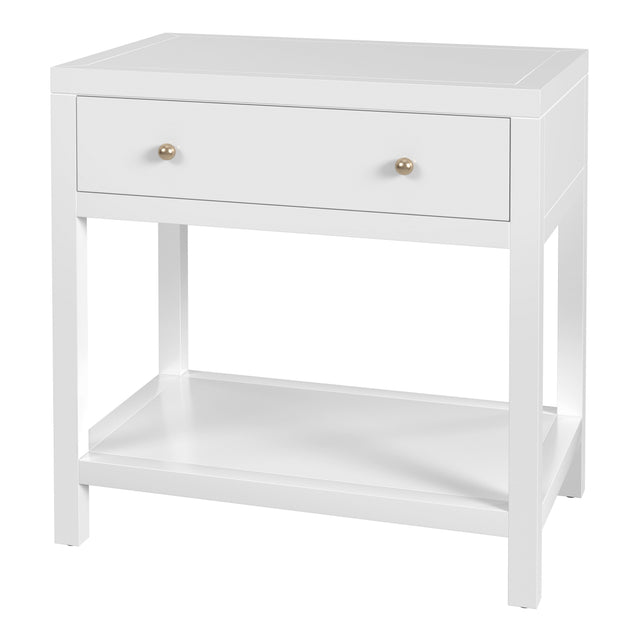 Nora 30 in. W Rectangular Wood 1 Drawer Wide Nightstand with Lower Open Shelf by Butler Specialty Company