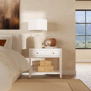 Nora 30 in. W Rectangular Wood 1 Drawer Wide Nightstand with Lower Open Shelf by Butler Specialty Company