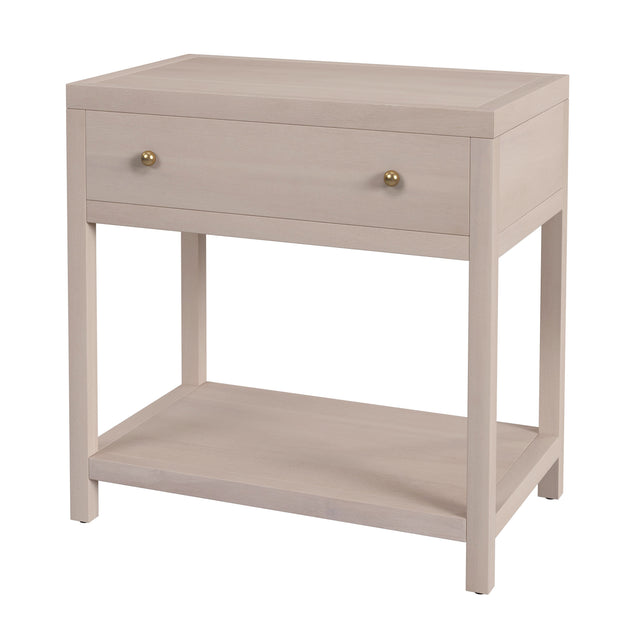 Nora 30 in. W Rectangular Wood 1 Drawer Wide Nightstand with Lower Open Shelf by Butler Specialty Company
