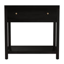 Nora 30 in. W Rectangular Wood 1 Drawer Wide Nightstand with Lower Open Shelf by Butler Specialty Company