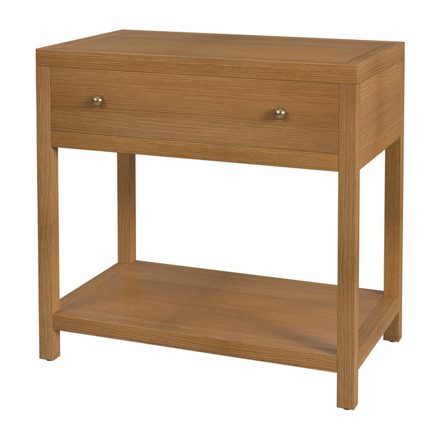 Nora 30 in. W Rectangular Wood 1 Drawer Wide Nightstand with Lower Open Shelf by Butler Specialty Company