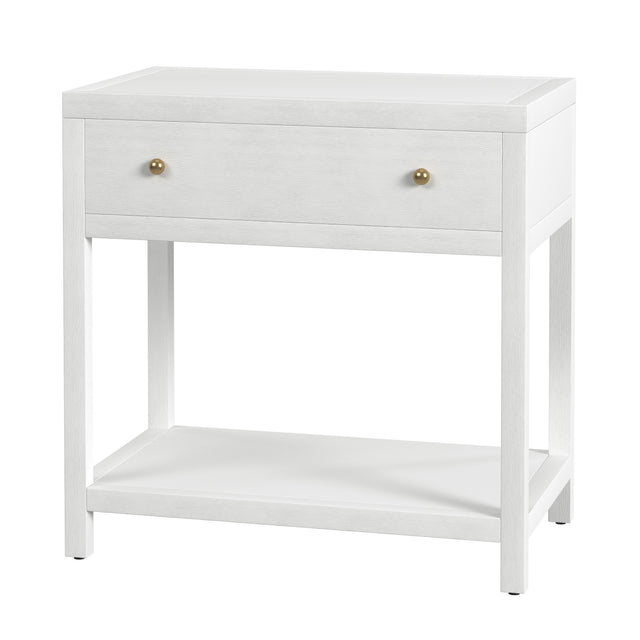 Nora 30 in. W Rectangular Wood 1 Drawer Wide Nightstand with Lower Open Shelf by Butler Specialty Company