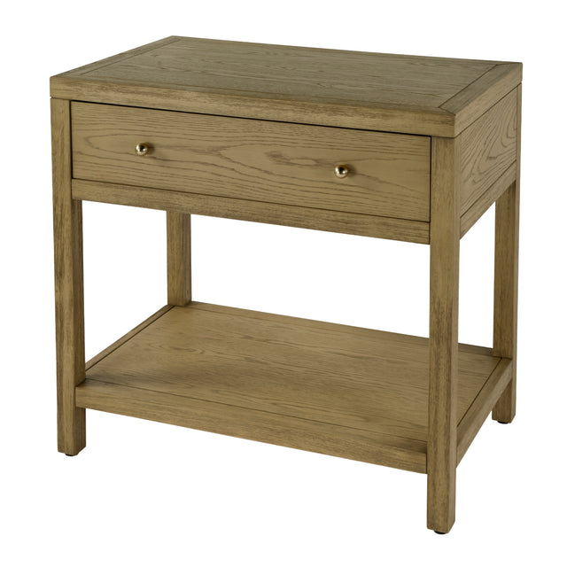 Nora 30 in. W Rectangular Wood 1 Drawer Wide Nightstand with Lower Open Shelf by Butler Specialty Company