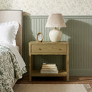 Nora 30 in. W Rectangular Wood 1 Drawer Wide Nightstand with Lower Open Shelf by Butler Specialty Company