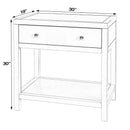 Nora 30 in. W Rectangular Wood 1 Drawer Wide Nightstand with Lower Open Shelf by Butler Specialty Company