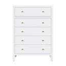 Nora 36 in. W Rectangular Wood 5 Drawer Tall Dresser by Butler Specialty Company