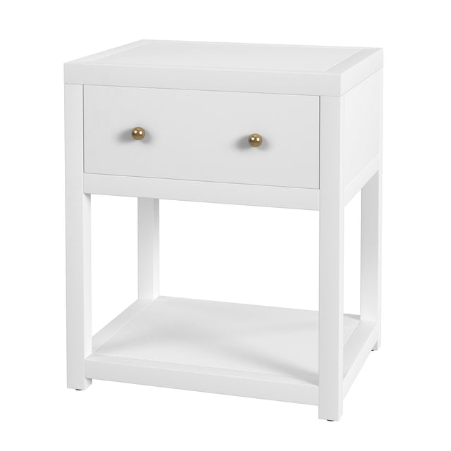Nora 21 in. W Rectangular Wood 1 Drawer Small Nightstand with Lower Open Shelf by Butler Specialty Company