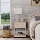 Nora 21 in. W Rectangular Wood 1 Drawer Small Nightstand with Lower Open Shelf by Butler Specialty Company
