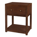 Nora 21 in. W Rectangular Wood 1 Drawer Small Nightstand with Lower Open Shelf by Butler Specialty Company