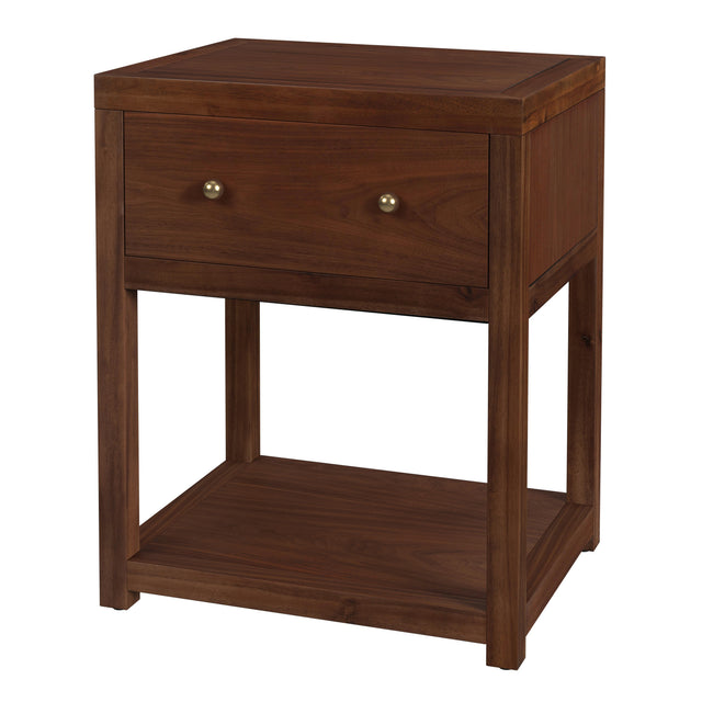 Nora 21 in. W Rectangular Wood 1 Drawer Small Nightstand with Lower Open Shelf by Butler Specialty Company