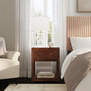 Nora 21 in. W Rectangular Wood 1 Drawer Small Nightstand with Lower Open Shelf by Butler Specialty Company