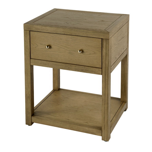 Nora 21 in. W Rectangular Wood 1 Drawer Small Nightstand with Lower Open Shelf by Butler Specialty Company