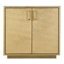 Francois 32 in. W Rectangular Wood and Leather 2 Door Accent Cabinet by Butler Specialty Company