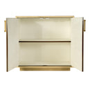 Francois 32 in. W Rectangular Wood and Leather 2 Door Accent Cabinet by Butler Specialty Company