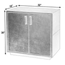 Francois 32 in. W Rectangular Wood and Leather 2 Door Accent Cabinet by Butler Specialty Company