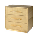 Francois 28 in. W Rectangular Wood and Leather 3 Drawer Accent Chest by Butler Specialty Company