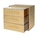 Francois 28 in. W Rectangular Wood and Leather 3 Drawer Accent Chest by Butler Specialty Company