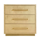 Francois 28 in. W Rectangular Wood and Leather 3 Drawer Accent Chest by Butler Specialty Company
