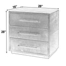 Francois 28 in. W Rectangular Wood and Leather 3 Drawer Accent Chest by Butler Specialty Company