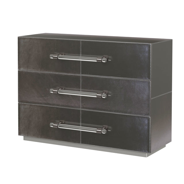 Allman 48 in. W Rectangular Wood and Leather 3 Drawer Accent Chest by Butler Specialty Company