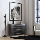 Allman 48 in. W Rectangular Wood and Leather 3 Drawer Accent Chest by Butler Specialty Company