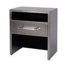 Allman 24 in. W Rectangular Wood and Leather 1 Drawer Nightstand with Open Shelf by Butler Specialty Company