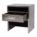 Allman 24 in. W Rectangular Wood and Leather 1 Drawer Nightstand with Open Shelf by Butler Specialty Company