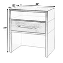 Allman 24 in. W Rectangular Wood and Leather 1 Drawer Nightstand with Open Shelf by Butler Specialty Company
