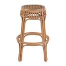 Antigua 30.5 in. Seat Height Round Rattan Bar Stool with Footrest by Butler Specialty Company