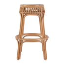 Antigua 30.5 in. Seat Height Round Rattan Bar Stool with Footrest by Butler Specialty Company