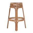 Antigua 30.5 in. Seat Height Round Rattan Bar Stool with Footrest by Butler Specialty Company