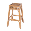 Antigua 30.25 in. Seat Height Square Rattan Bar Stool with Footrest by Butler Specialty Company