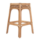 Antigua 30.25 in. Seat Height Square Rattan Bar Stool with Footrest by Butler Specialty Company