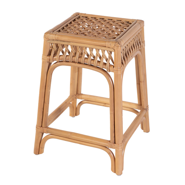 Antigua 24.75 in. Seat Height Square Rattan Counter Stool with Footrest by Butler Specialty Company