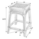Antigua 24.75 in. Seat Height Square Rattan Counter Stool with Footrest by Butler Specialty Company