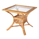 Antigua 34.25 in. W Square Rattan Glass Top Dining Table by Butler Specialty Company