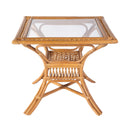 Antigua 34.25 in. W Square Rattan Glass Top Dining Table by Butler Specialty Company