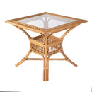 Antigua 34.25 in. W Square Rattan Glass Top Dining Table by Butler Specialty Company