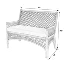 Antigua 42 in. W Rectangular Rattan Dining Bench with Back by Butler Specialty Company