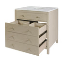Nora 36 in. W Quartz and Wood Single Sink 3 Drawer Bathroom Vanity Set by Butler Specialty Company