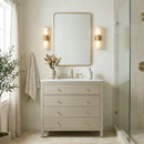 Nora 36 in. W Quartz and Wood Single Sink 3 Drawer Bathroom Vanity Set by Butler Specialty Company