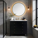 Nora 36 in. W Quartz and Wood Single Sink 3 Drawer Bathroom Vanity Set by Butler Specialty Company