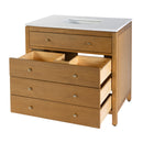 Nora 36 in. W Quartz and Wood Single Sink 3 Drawer Bathroom Vanity Set by Butler Specialty Company