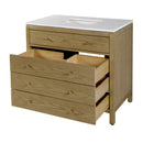 Nora 36 in. W Quartz and Wood Single Sink 3 Drawer Bathroom Vanity Set by Butler Specialty Company