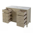 Nora 48 in. W Quartz and Wood Single Sink 8 Drawer Bathroom Vanity Set by Butler Specialty Company
