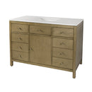 Nora 48 in. W Quartz and Wood Single Sink 8 Drawer Bathroom Vanity Set by Butler Specialty Company
