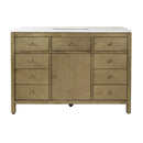 Nora 48 in. W Quartz and Wood Single Sink 8 Drawer Bathroom Vanity Set by Butler Specialty Company