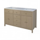 Nora 60 in. W Quartz and Wood Double Sink 4 Drawer Bathroom Vanity Set by Butler Specialty Company